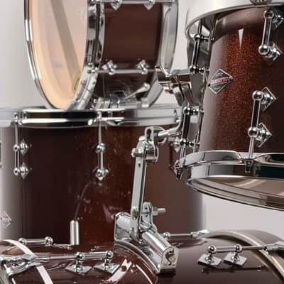 Craviotto 20/12/14/5.5x14" Solid Poplar Shell Drum Set - Copper Sparkle Lacquer image 3