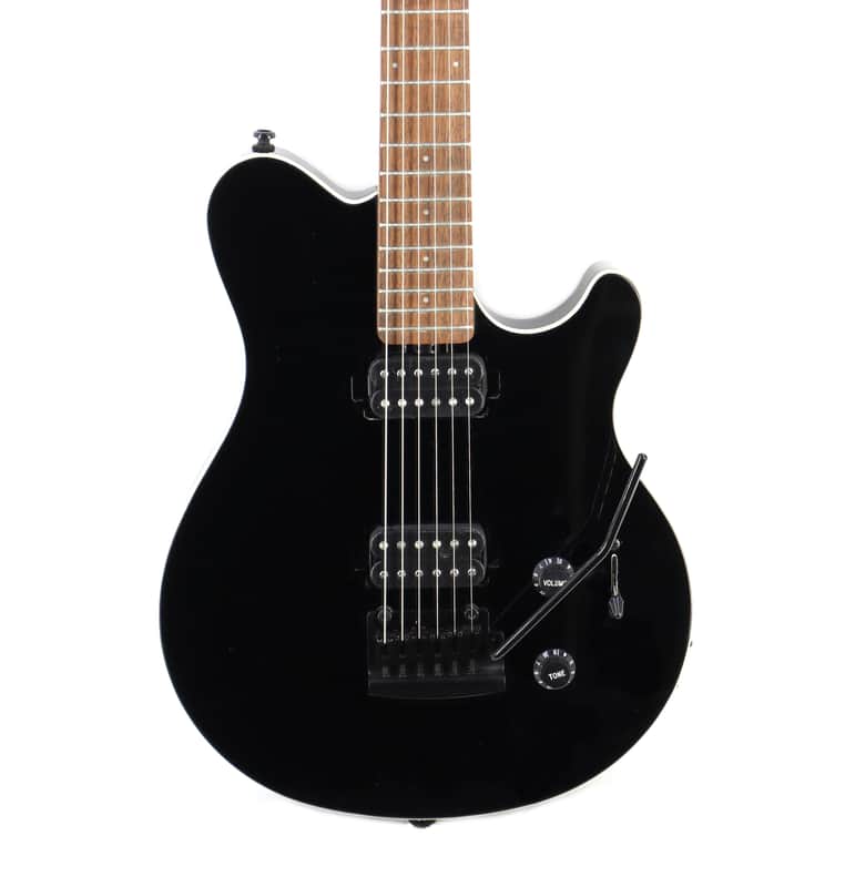 Sterling by Music Man SUB Series Axis in Black with White Body Binding image 1