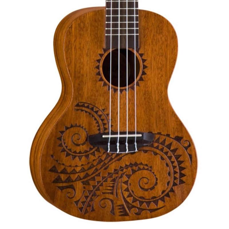 Luna UKETCMAH Concert Tattoo Mahogany Ukulele w/ Gig Bag image 1