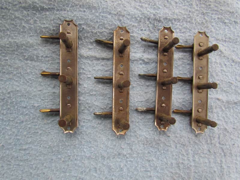 Lot Of Vintage Kluson 3 On A Strip Tuners For Repair All Bass Side Need ButtonsVintage Open Back Kluson Tuner Bass Single Line & Double Line Vintage Kluson Tuners For Repair image 1
