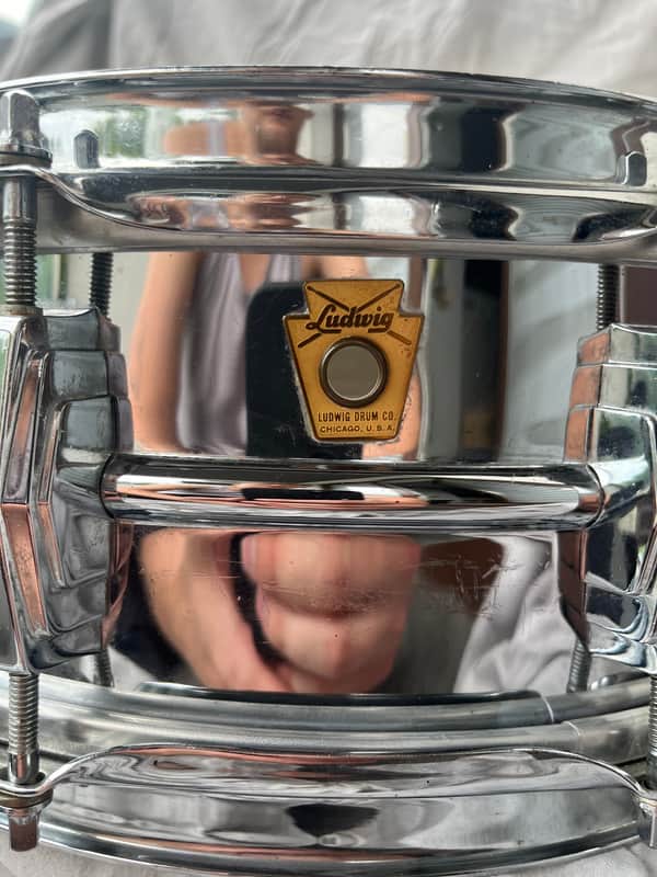 Ludwig Super-Ludwig COB (Supraphonic) 5x14" 10-Lug Brass Snare Drum with Keystone Badge 1960 - 1963 - Chrome over Brass image 1