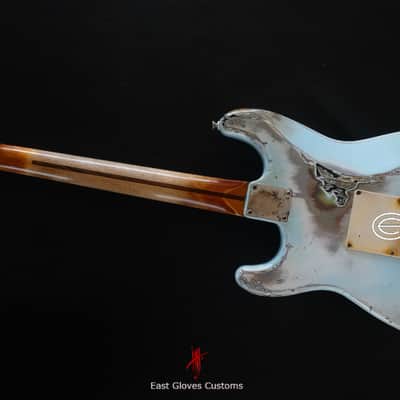 Fender Stratocaster Sonic Blue Heavy Aged Relic by East Gloves Customs image 16