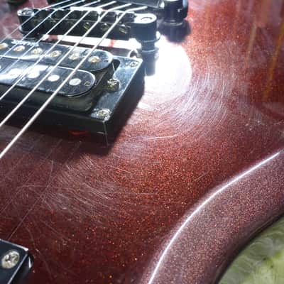 Hamer SFX Series 2nd Used Electric Guitar : Leveled, Crowned & Dressed Frets 2003 - Plum Metallic image 4