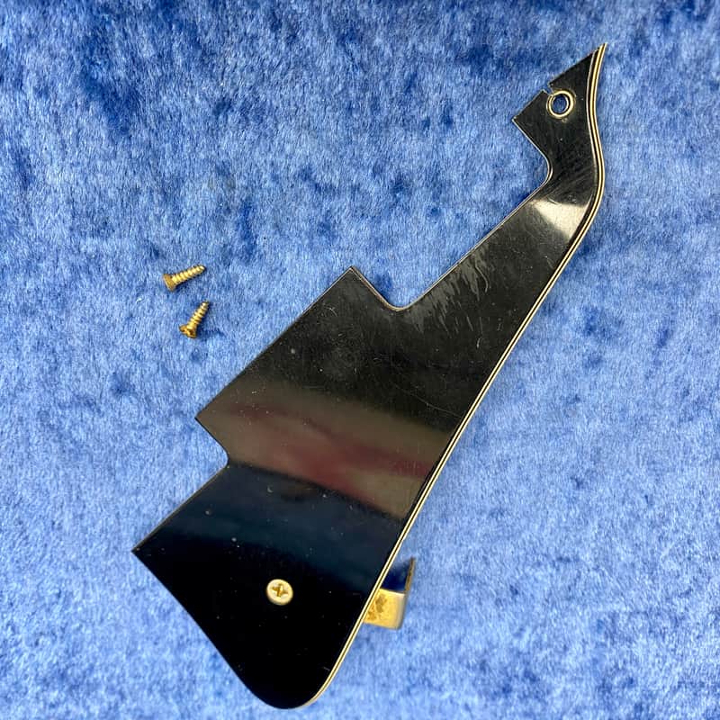 Vintage 1970's Gibson Les Paul Custom 5 Ply Pickguard c~1974 w/Bracket & Screws image 1