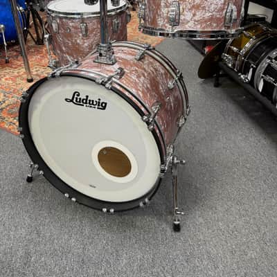 Ludwig Classic Oak Rose Marine Pearl 4pc Drum Set image 2