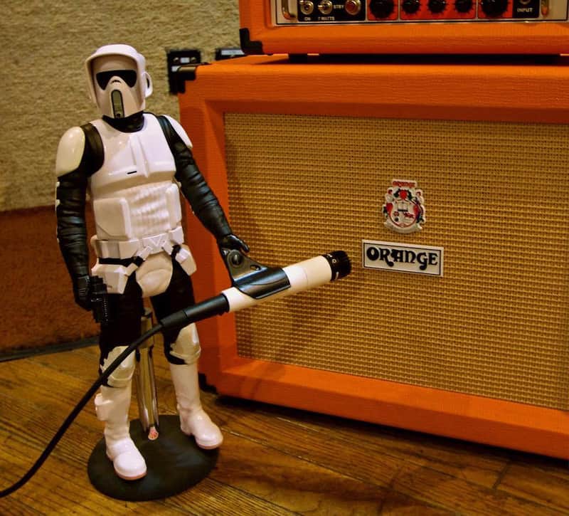 18" Storm Trooper Scout Star Wars Table Top Mic Stand Custom 2015 Black image 1
