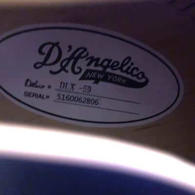 D'Angelico Deluxe 59 Hollow Body Archtop Electric Guitar Midnight Matte Finish image 5