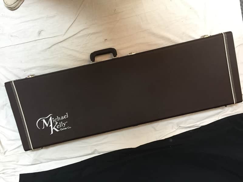 Michael Kelly Electric Bass Guitar Case - Brown Hard Shell NEW old stock NOS image 1