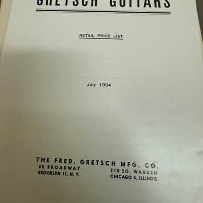 Gretsch 1964 Guitar Catalog with Price Sheets and Extras! Number 31 1964 image 6