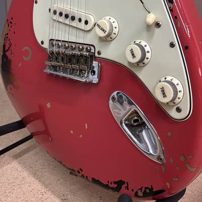 Fender Custom Shop Michael Landau '63 Stratocaster Relic 2024 - Fiesta Red over 3-Color Sunburst image 2
