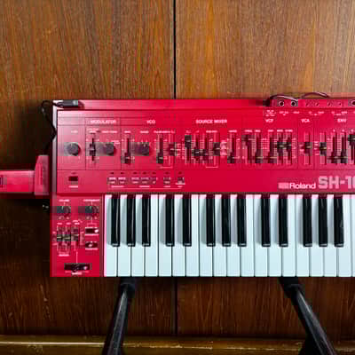 Roland SH-101 RARE RED COLOR monophonic bass synthesizer w/ MOD GRIP SH101