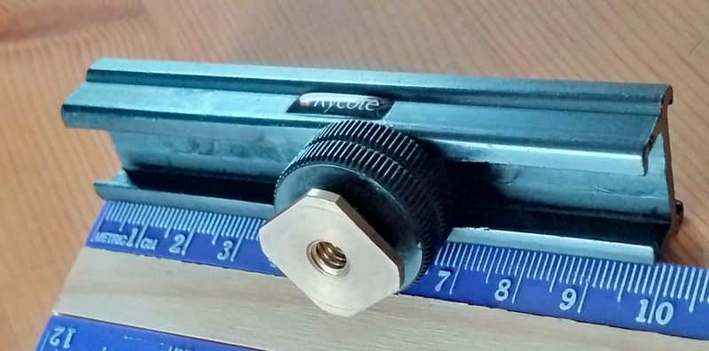 Rycote Cold Shoe T-Bar Extension Unit - 9.5cm / 95mm Long image 1