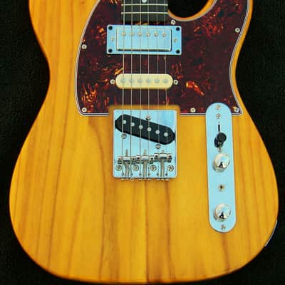 XX-Large 1-7/8" Wide (48 mm)Neck Brent Mason Style Nashville Tele-Butterscotch Blonde Ash + Maple/Ebony 12" Radius Neck+ Light 6.1 lb. Weight +7-Way Switch+ Frets Leveled, Crowned and Polished + Humbucker+Tortoise Guard and 406C Grover Locking Tuners! image 1