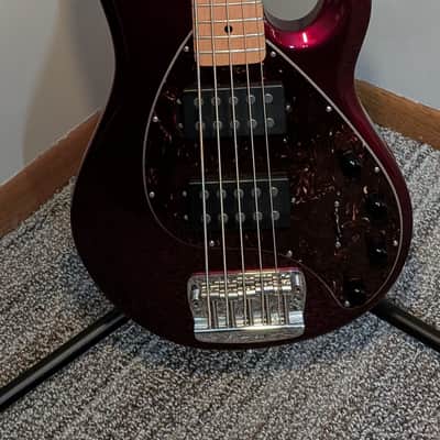 Ernie Ball Music Man StingRay 5 HH with Maple Fretboard 1999 - 2018 - Candy Apple Red image 16