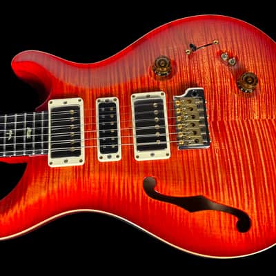2020 Paul Reed Smith PRS Special 22 Semi-Hollow 10 Top Wood Library w Matching Flamed Maple Neck ~ Blood Orange image 2