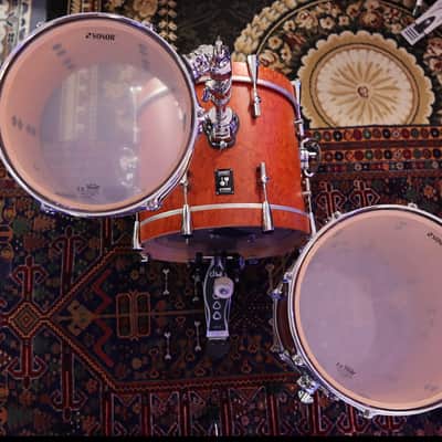 Sonor made in Germany Sunset beech limited edition 3 pc drum set + bags and extras image 12