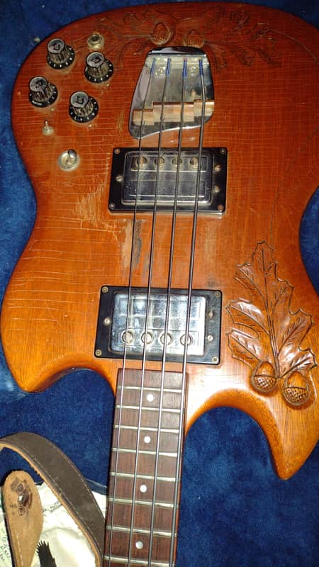 Guild JS II with Oak Leaf Design 1970s - Walnut image 1