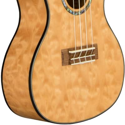 Lanikai QM-NACEC Quilted Maple Acoustic-Electric Concert Ukulele with Foam Case image 4