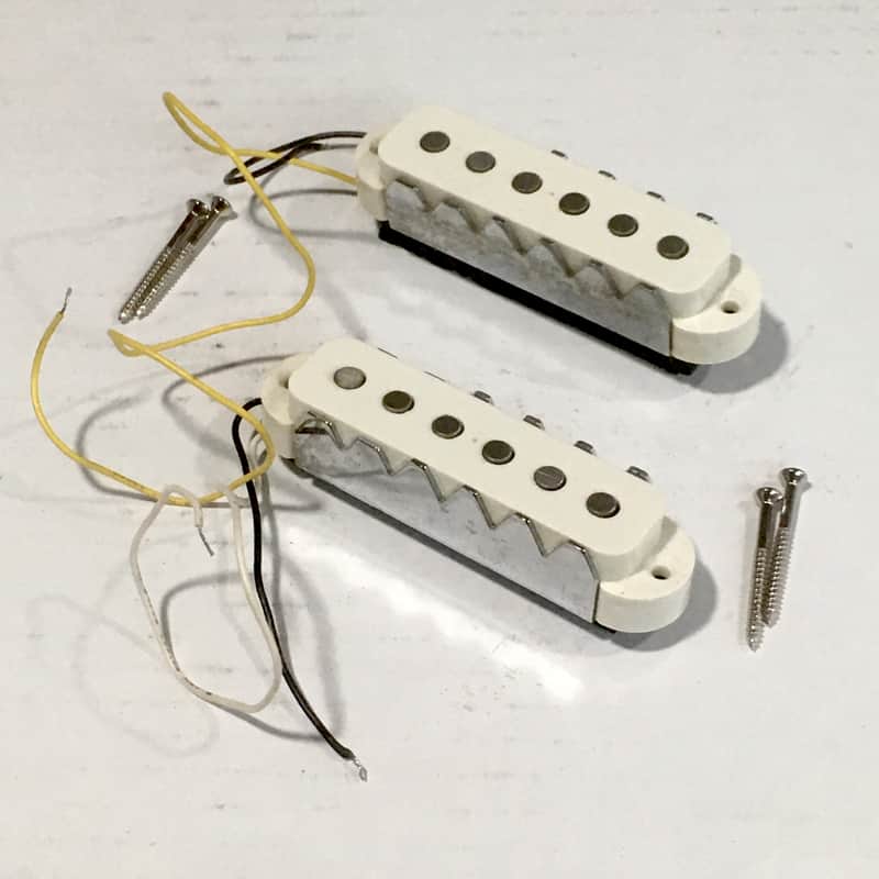 Vintage Fender Jaguar Pickups Set MIJ Japan Natural Relic Fuji Gen JG66 + Covers Screws Cushions image 1