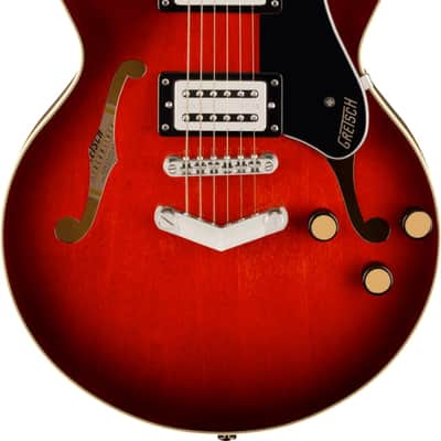 Gretsch G2655 Streamliner Center Block Jr. Double-Cut Guitar with V-Stoptail, Laurel Fingerboard, Claret Burst image 1