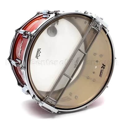 Rogers Dyna-Sonic 7-Line Brass Snare Drum 14x8 Orange Alcohol Ink image 4