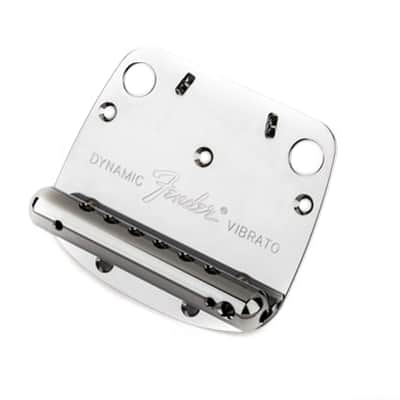Genuine Fender Mustang Dynamic Guitar Tremolo Vibrato Bridge Tailpiece - Chrome image 2