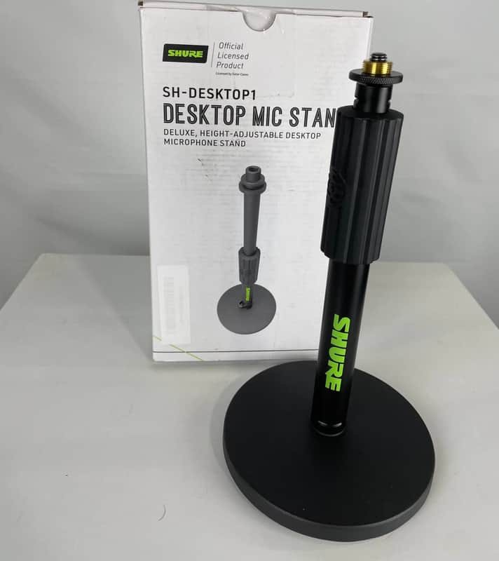 Shure by Gator SH-DESKTOP1 Round Base Desktop Microphone Stand, Black image 1