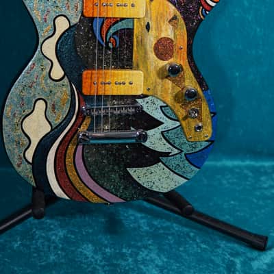 Super Wild Musicvox Spaceranger electric guitar 2002 Hand Painted image 3