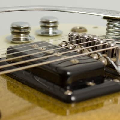 Mosrite Ventures Mark I Solid Body Electric Guitar (1965), ser. #1973, original brown alligator hard shell case. image 15
