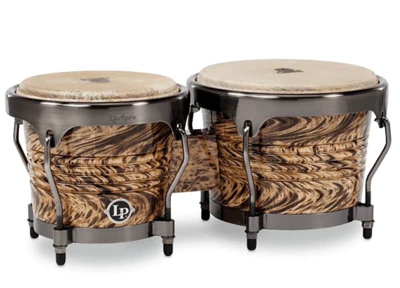 LP Aspire Bongos 6 3/8-8in - Oak Havana Café image 1