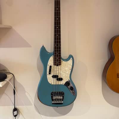 Fender JMJ Road Worn Signature Mustang Bass Faded Daphne Blue image 1