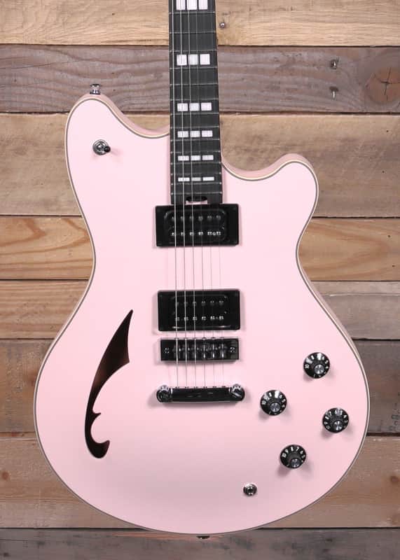EVH Limited Edition SA-126 Special Semi-Hollow Guitar Satin Shell Pink w/ Case image 1
