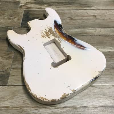 Made to Order - FRANCHIN Mercury guitar body Relic Aged 100% Nitro Lacquer COLOR OVER COLOR (Sunburst/ Black/ White/ Blue/ Green/ Yellow/ Red/ Pink/ Burgundy/ Purple/ Gold/ Silver, etc.) Basswood Poplar Stratocaster-Strat-S-Style Made in Italy image 16