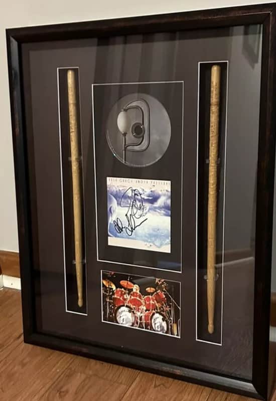 Neil Peart Played Drum Sticks And Signed CD Cover By Lifeson And Lee 10/26/84 image 1