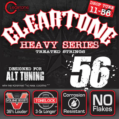 Cleartone 9456 Monster Series Drop D Coated Electric Guitar Strings - Heavy (11-56)