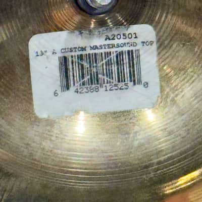 Zildjian 13" A Custom Mastersound Hi-Hat Cymbals (Pair) 1999 - 2017 - Brilliant image 9
