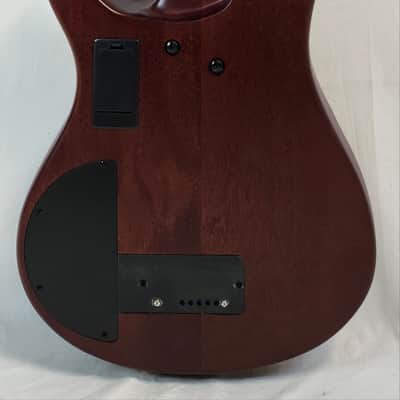 Ibanez SRH505F SR Workshop 5 String Fretless Semi Hollowbody Bass, Natural Browned Burst Flat image 13