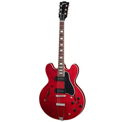 Gibson ES-330 Hollow Body Guitar w/ P-90 Pickups and Hardshell Case - Sixties Cherry image 2