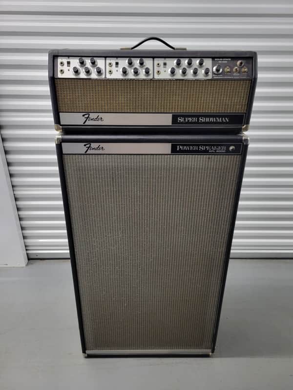 Vintage Fender Super Showman SS-1000 Solid State Amp Head W/ Power Speaker XFL 2000 ( image 1