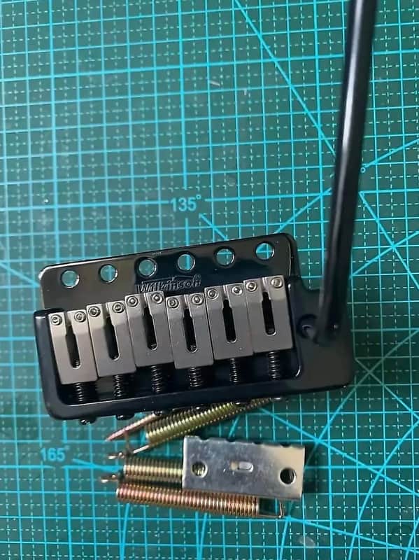 Black Wilkinson Strat Style Guitar Tremolo Bridge with Stainless Steel image 1