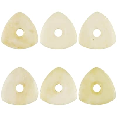 Camel Bone Guitar Or Bass Pick - 4.0 mm Ultra Heavy Gauge - 346 Contoured Triangle With Grip Hole Shape - Natural Finish Handmade Specialty Exotic Plectrum - 12 Pack image 5