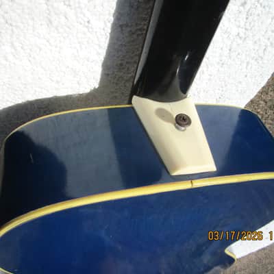 National Archtop Electric Guitar, 1956, Blue Finish, Kluson Tuners.SSC, image 13