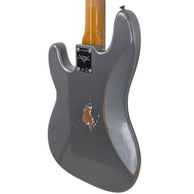 2025 Fender Custom Shop Empire ’58 Precision Bass – Faded Aged Charcoal Frost Metallic (9 lb 6 oz) image 6