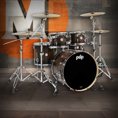 PDP Concept Exotic Walnut-Charcoal Burst Chrome Hardware 5pc image 1