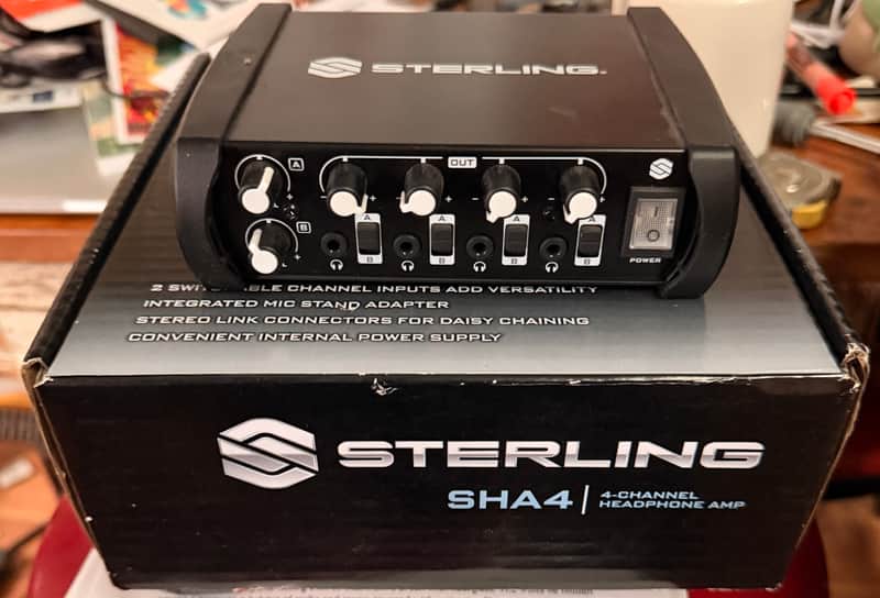Sterling Audio SHA4 4-Channel Headphone Amplifier 2023 - Present - Black image 1