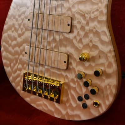 Fodera Imperial Elite 6 bass guitar 34" scale 2017 5A Quilted Maple image 12