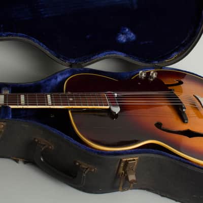 Vega  C-56 Special w/DeArmond Rhythm Chief Pickup Arch Top Acoustic Guitar (late 1940s), ser. #5370, black hard shell case. image 14