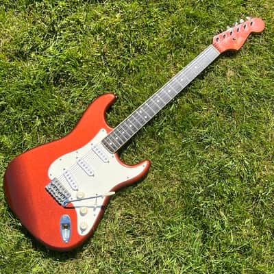ULTRA RARE 1978 Greco ORDER MADE (Fretboard BINDING, 12" Radius Fretboard = GIBSON FEEL, Chunky D-Shape Neck) SE-600 Super Sounds (Burgundy Mist / Candy Apple Red Metallic + Matching Headstock) ... Maxon Excel PU-100 CLONE pickups + ORIGINAL HARD CASE image 10