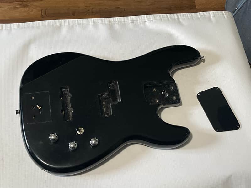 1980's Overseas Kramer Striker 700st Black 4 String Semi Loaded Electric Bass Guitar Body image 1