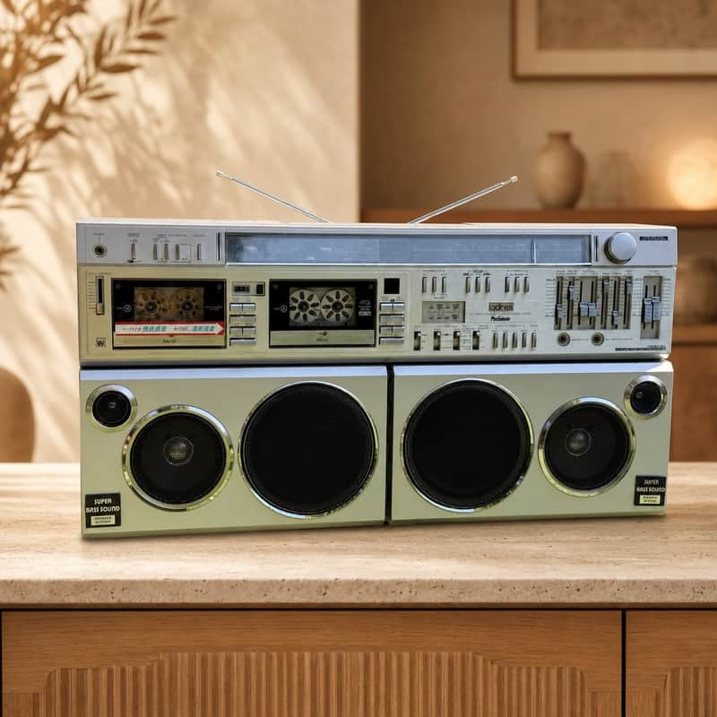 Toshiba RT-S 98 Rare Vintage Boombox Ghetto blaster Warranty Cassette Serviced image 1